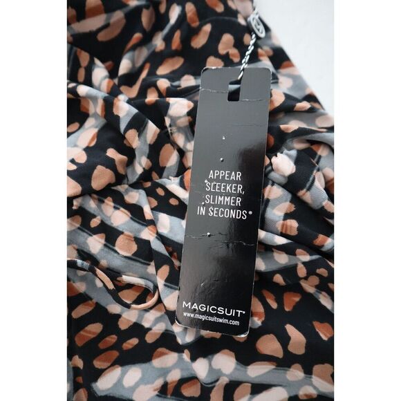 Magicsuit Sz 16 Black/Multi Natural Wonder Bianca 1-Piece Romper Swimsuit - Picture 5 of 11